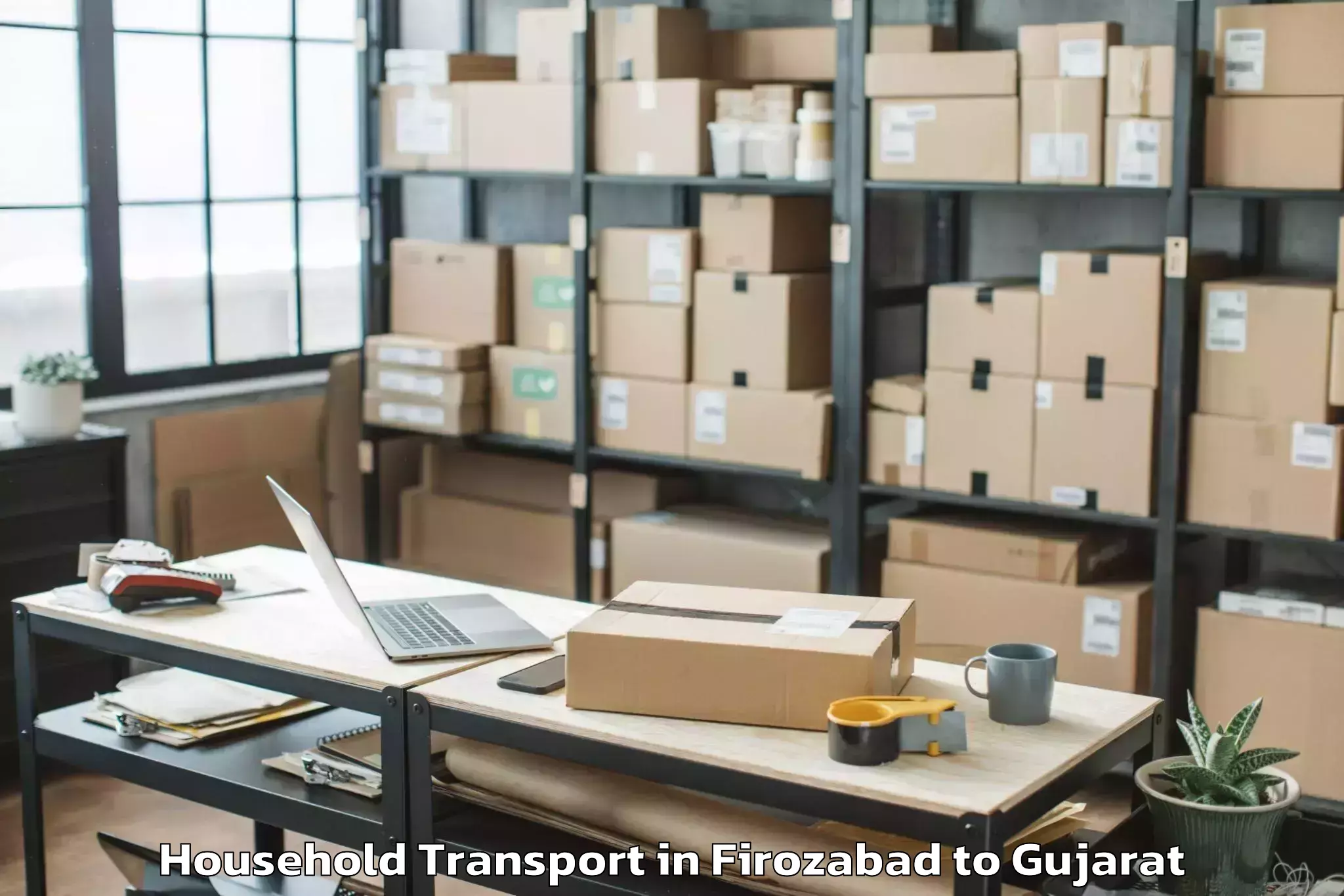 Firozabad to Dasada Household Transport